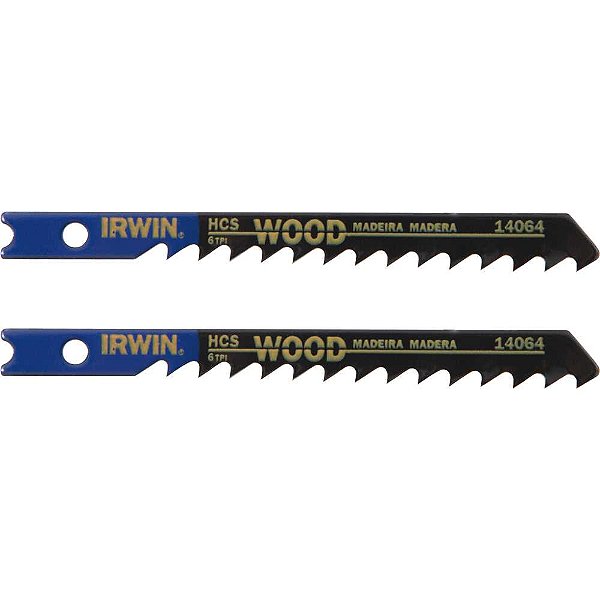 Lâminas de serra tico-tico 80mm 6 dentes 2 peças IW14064 IRWIN