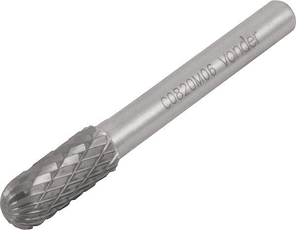 Lima rotativa abaulada 8,0mm x 20,0mm com haste 6,0mm VONDER