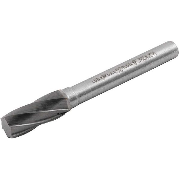 Lima rotativa cilíndrica para alumínio 8,0mm x 20,0mm com haste 6,0mm VONDER