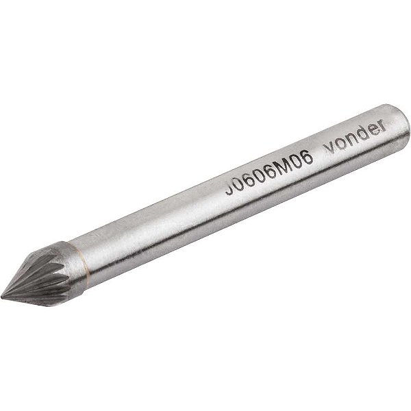 Lima rotativa cônica 60° 10,0mm com haste 6,0mm VONDER