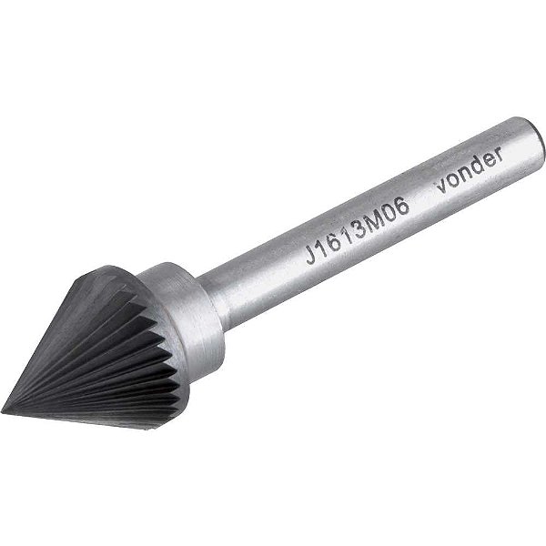 Lima rotativa cônica 60° 16,0mm com haste 6,0mm VONDER