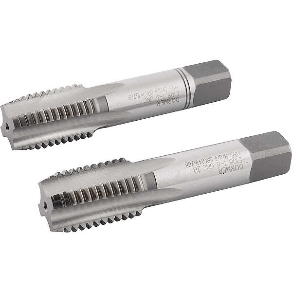 Macho manual de aço rápido 1" UNF jogo com 2 peças DORMER