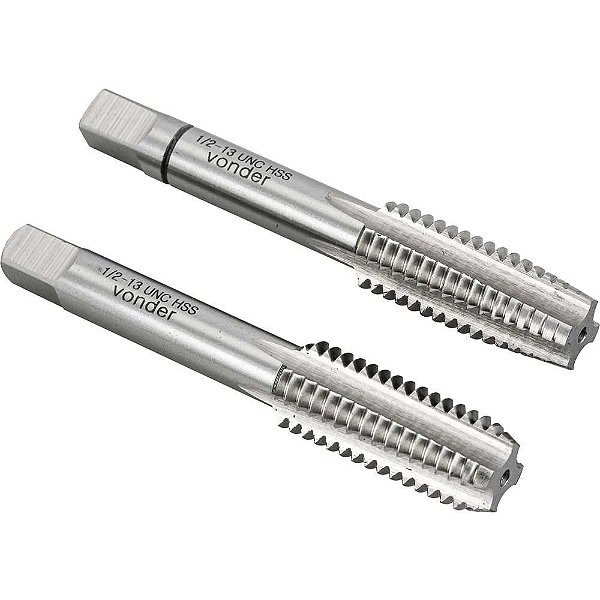 Macho manual de aço rápido 1/2" UNC jogo com 2 peças VONDER
