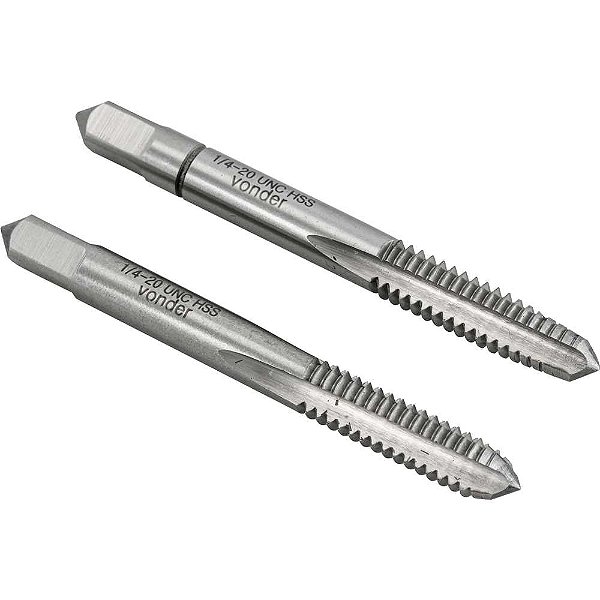Macho manual de aço rápido 1/4" UNC jogo com 2 peças VONDER