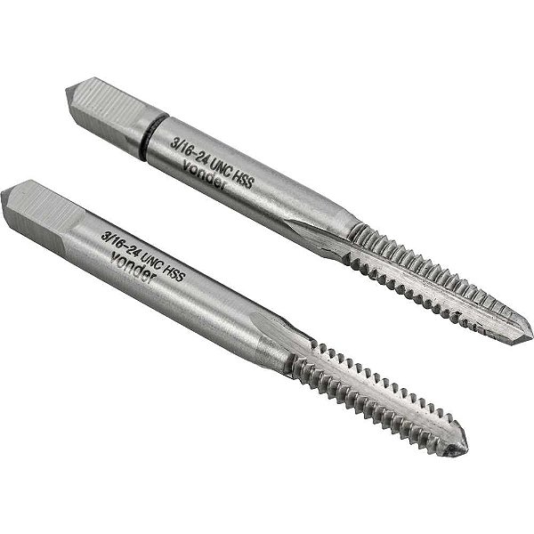 Macho manual de aço rápido 3/16" UNC jogo com 2 peças VONDER