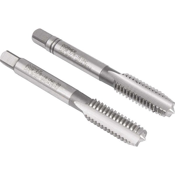 Macho manual de aço rápido 3/8" UNC jogo com 2 peças DORMER