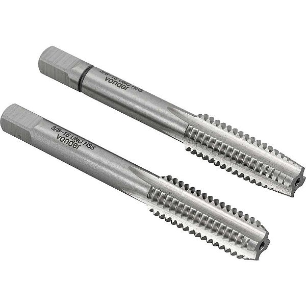 Macho manual de aço rápido 3/8" UNC jogo com 2 peças VONDER