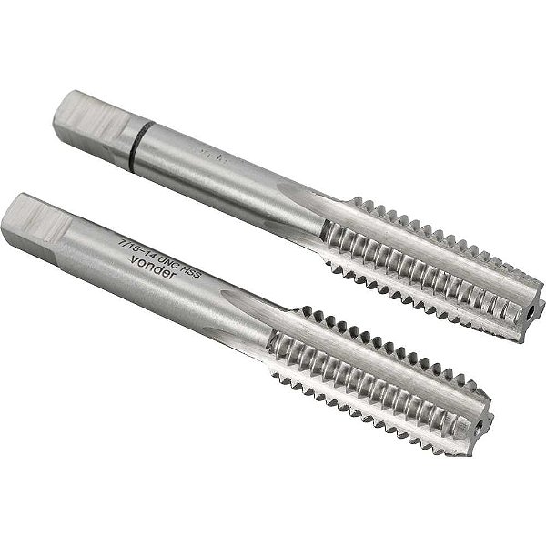 Macho manual de aço rápido 7/16" UNC jogo com 2 peças VONDER