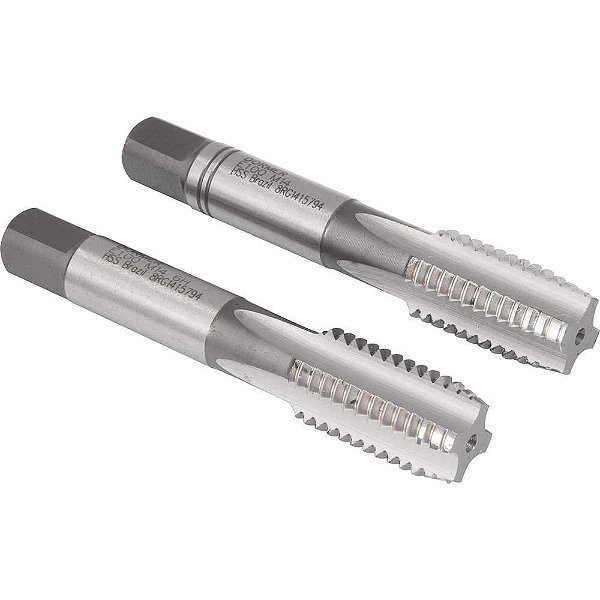 Macho manual de aço rápido M14 x 2,00mm rosca MA jogo com 2 peças DORMER