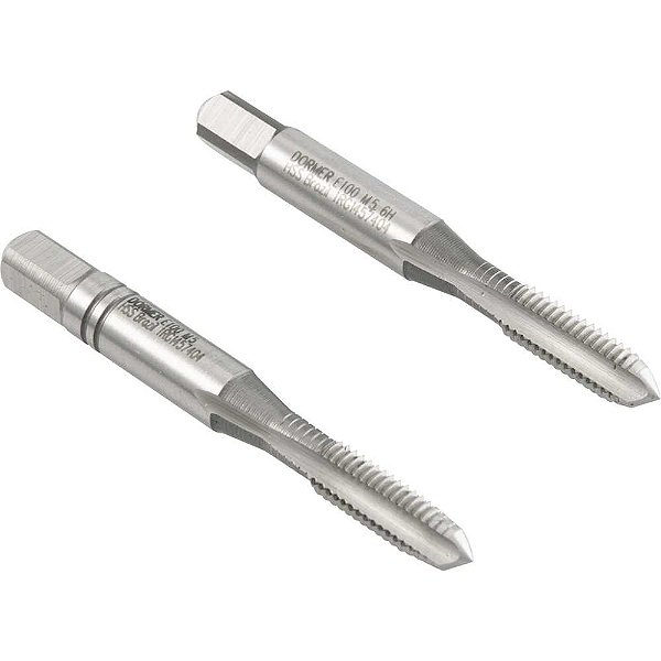 Macho manual de aço rápido M5 x 0,80mm rosca MA jogo com 2 peças DORMER