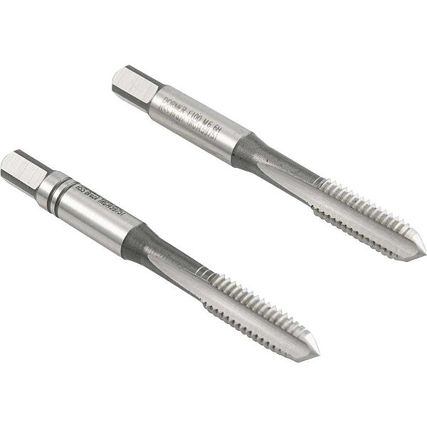 Macho manual de aço rápido M6 x 1,00mm rosca MA jogo com 2 peças DORMER