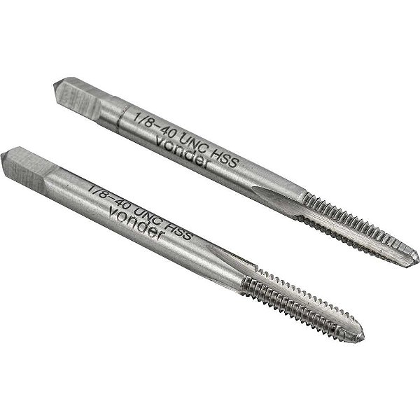 Macho manual de aço rápido nº5 - 1/8" UNC jogo com 2 peças VONDER