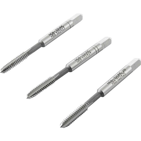 Macho manual de aço rápido nº6 - 3/64" UNC jogo com 3 peças VONDER PLUS