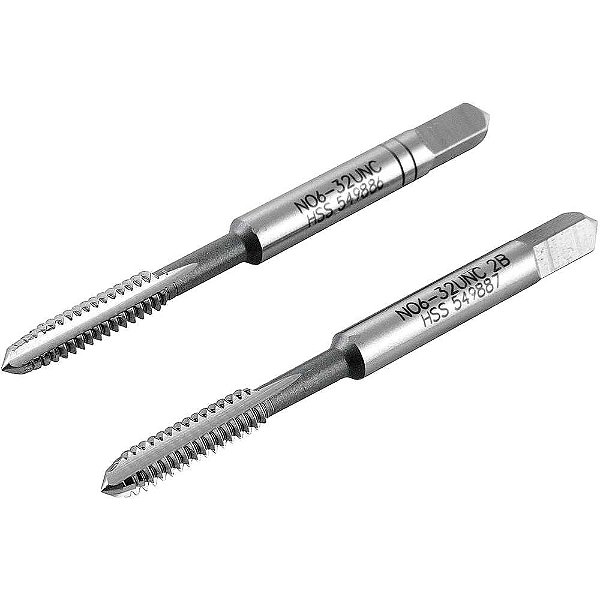 Macho manual de aço rápido nº6 - 3/64" UNC jogo com 2 peças VONDER PLUS