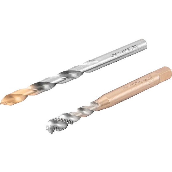 Jogo duopack macho máquina com canal helicoidal 10mm x 1,50mm com broca 8,5mm DORMER