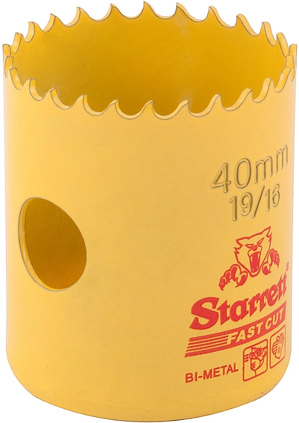Serra copo de aço rápido 40mm - 1.9/16" Fast cut FCH0196-G STARRETT