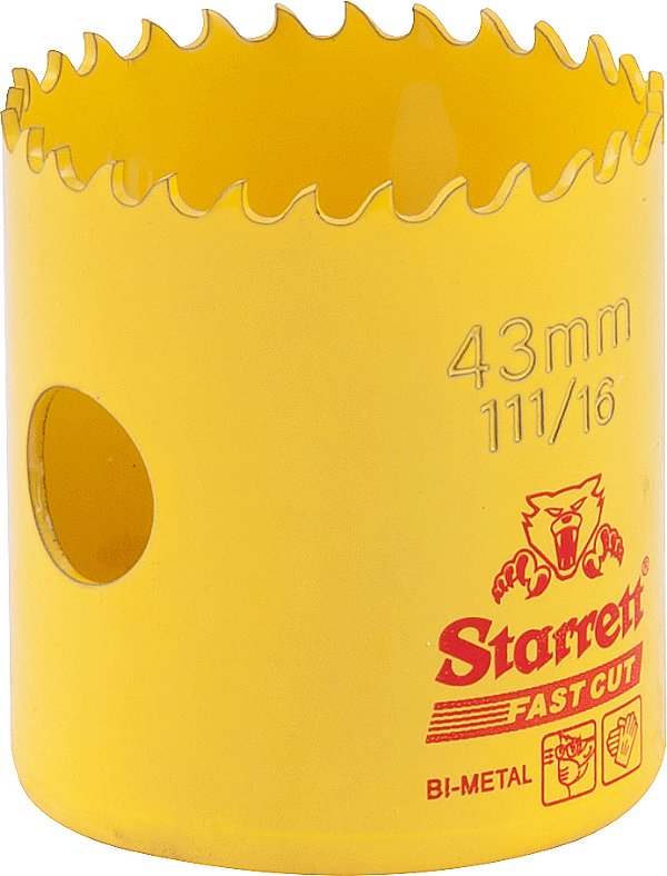Serra copo de aço rápido 43mm - 1.11/16" Fast cut FCH1116-G STARRETT
