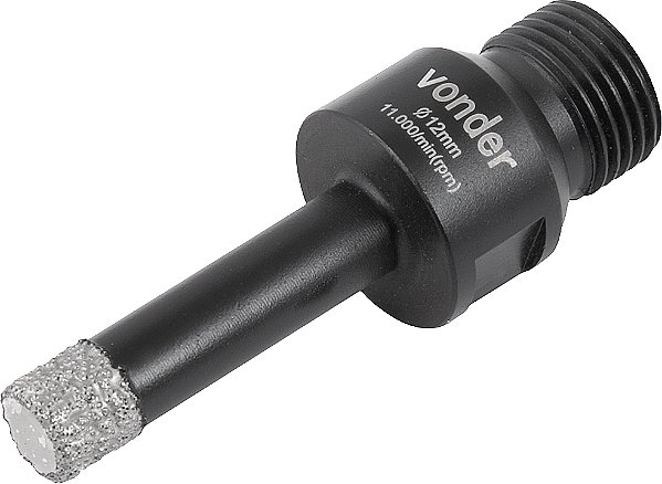 Serra copo diamantada 12mm para esmerilhadeira VONDER