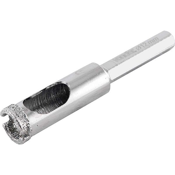 Serra copo diamantada 12mm refrigerada com haste VONDER
