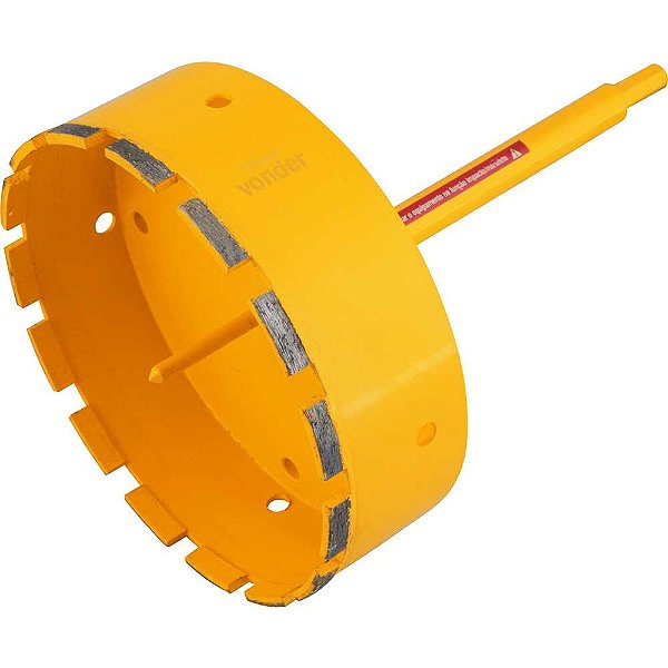 Serra copo diamantada 165mm com haste VONDER