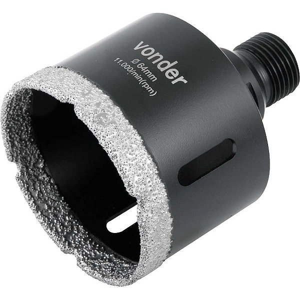 Serra copo diamantada 64mm para esmerilhadeira VONDER