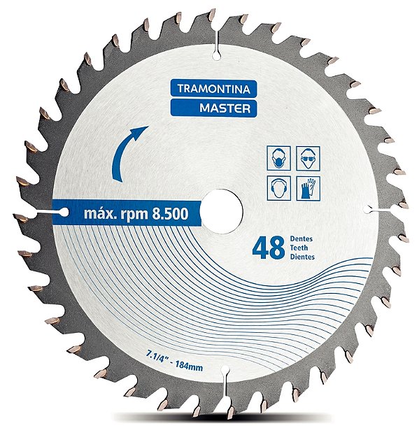 Disco de Corte 7.1/4" 48 Dentes Tramontina MASTER para Serra Circular