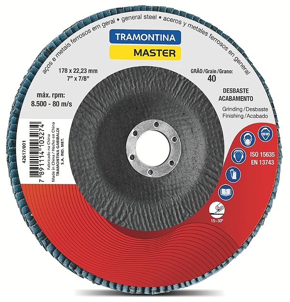 Disco Flap 7" Grão 60 - Tramontina