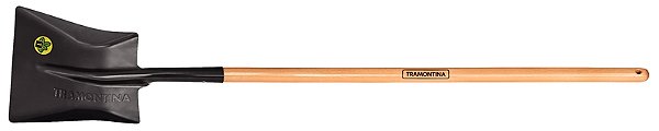 Pá Quadrada Tramontina 465/30 em Aço com Cabo de Madeira 120 cm