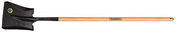 Pá Quadrada Tramontina 472/20 em Aço com Cabo de Madeira 120 cm