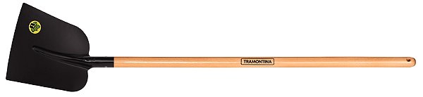 Pá Quadrada Tramontina 480/00 em Aço com Cabo de Madeira 120 cm