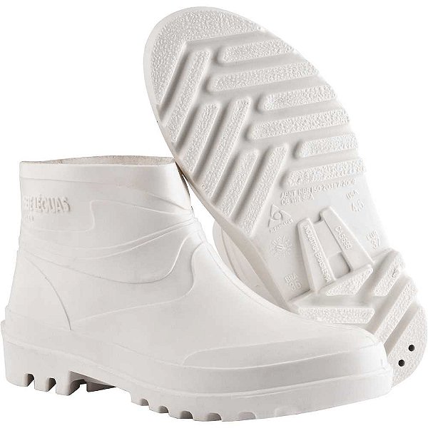 Bota de PVC branca cano curto 10cm com forro SL FLEX 38 ALPARGATAS
