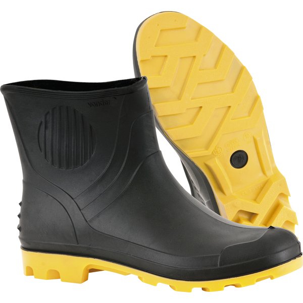 Bota de PVC preta e amarela cano 3/4 sem forro 41 VONDER