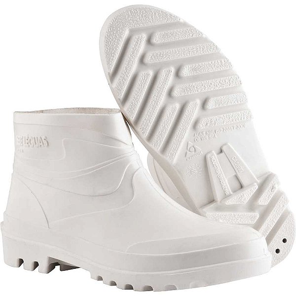 Bota PVC branca cano curto 10cm com forro 41/42 SL FLEX SETE LEGUAS ALPARGATAS