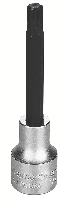 Soquete em Aço Cromo Vanádio Ponta RIBE Longa 8 mm - Encaixe 1/2" Tramontina PRO