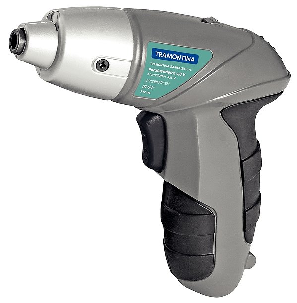 Parafusadeira 1/4" 21 Peças Tramontina para Uso Doméstico a Bateria Ni-Cd 4,8 V