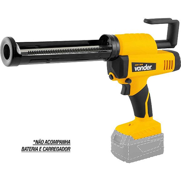 Aplicador para silicone bateria intercambiável de 18V sem bateria e sem carregador IASV 1830 VONDER