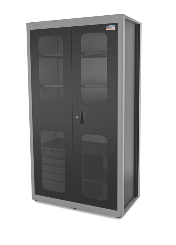 Armário Vertical para Ferramentas 2 Portas com Visores e 5 Gavetas Tramontina PRO