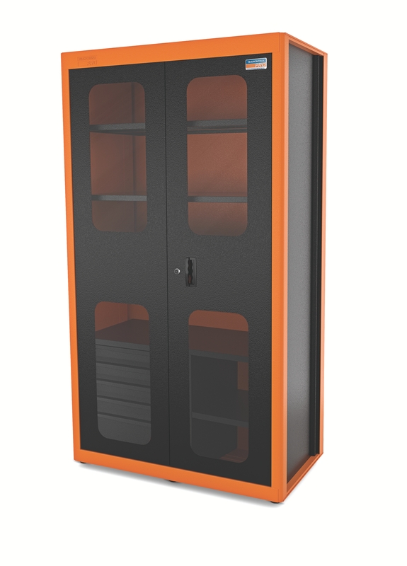 Armário Vertical para Ferramentas 2 Portas com Visores e 5 Gavetas Tramontina PRO