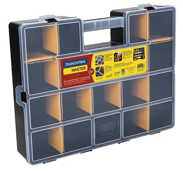 Maleta organizadora plástica 17" com divisórias móveis - Tramontina