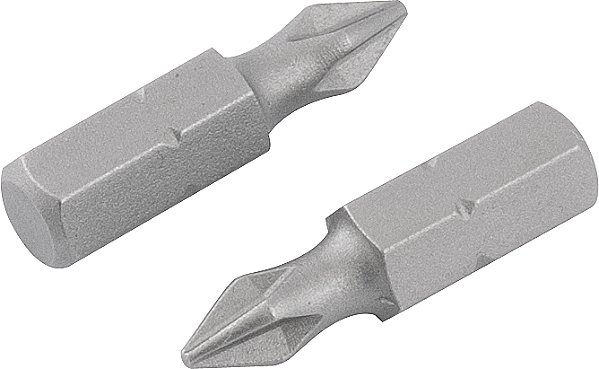Bits/ponteira phillips S2 encaixe 1/4" nº1 3/16" x 25mm com 2 peças VONDER