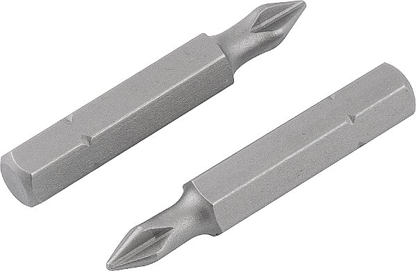 Bits/ponteira phillips S2 encaixe 1/4" nº1 3/16" x 38mm com 2 peças VONDER