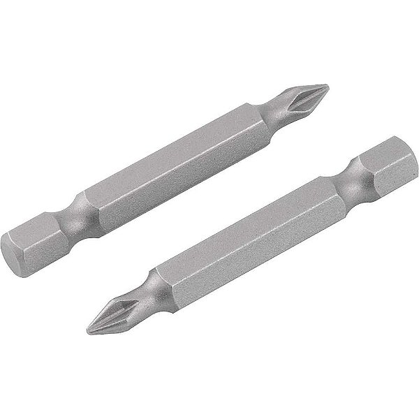 Bits/ponteira phillips S2 encaixe 1/4" nº1 3/16" x 50mm com 2 peças VONDER