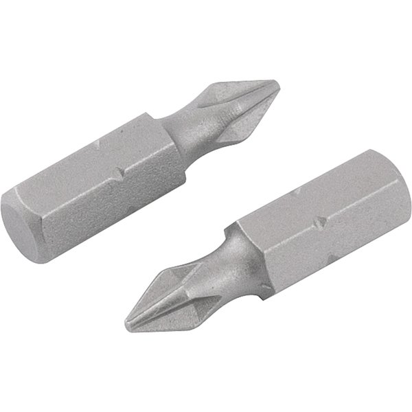 Bits/ponteira phillips S2 encaixe 1/4" nº2 1/4" x 25mm com 2 peças VONDER
