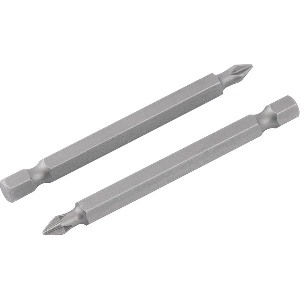 Bits/ponteira phillips S2 encaixe 1/4" nº2 1/4" x 75mm com 2 peças VONDER