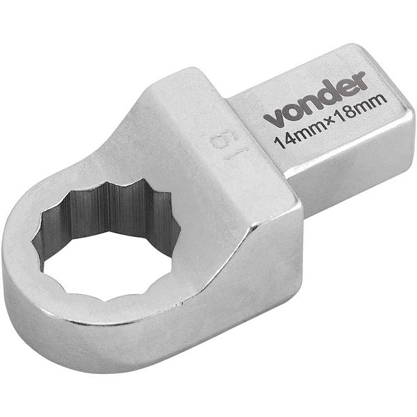 Ponta chave estrela de 19mm com encaixe 14mm x 18mm para torquímetro de estalo intercambiável VONDER