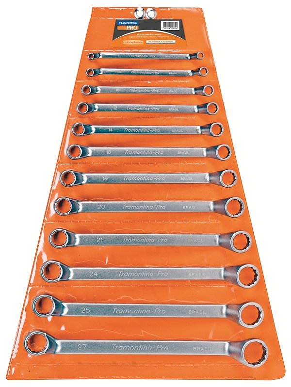 Jogo de Chaves Estrela 12 Peças Tramontina PRO(6x7 mm a 27x32 mm).