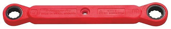 Chave Estrela com Catraca Isolada IEC 60900 12x13 mm Tramontina PRO