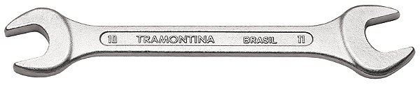 Chave Fixa 10x11 mm Tramontina Basic com Corpo em Aço Especial Cromado