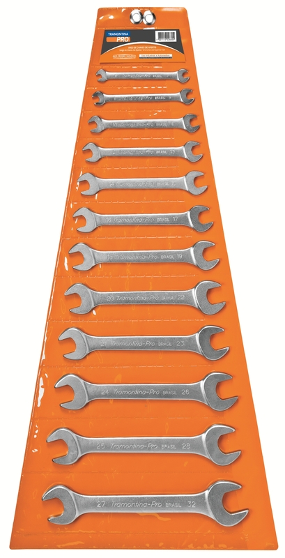 Jogo de Chaves Fixas Tramontina PRO - 12 Peças (Tamanhos: 6x7 mm a 27x32 mm)