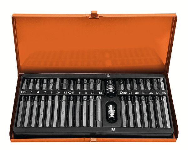 Jogo de Ponteiras Intercambiáveis Tramontina PRO - 40 Peças (H4 a T55)Adaptadores de 1/2" e 3/8".